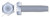 #10-24 X 1" Thread-Cutting Screws, Type "F", Indented Hex Head, Steel, Zinc Plated