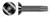 #10-32 X 3/8" Thread-Cutting Screws, Type "F", Flat Undercut Phillips Drive, Steel, Black Oxide
