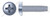 1/4"-20 X 1" Thread-Cutting Screws, Type "F", Pan Phillips Drive, Steel, Zinc Plated and Baked