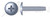 1/4"-20 X 2-1/2" Thread-Cutting Screws, Type "F", Truss Phillips Drive, Steel, Zinc Plated