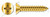 #6 X 1/2" Self-Tapping Sheet Metal Screws, Type "AB", Flat Phillips Drive, Steel, Yellow Zinc and Baked