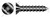 #6 X 1" Self-Tapping Sheet Metal Screws, Type "A", Flat Phillips Drive, Steel, Black Oxide