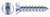 #6 X 1" Self-Tapping Sheet Metal Screws, Type "A", Flat Square Drive, Steel, Zinc Plated and Baked