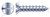 #10 X 1" Self-Tapping Sheet Metal Screws, Type "A", Flat Slot Drive, Steel, Zinc Plated and Baked