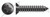 #8 X 3/8" Self-Tapping Sheet Metal Screws, Type "AB", Flat Undercut Phillips Drive, Steel, Black Zinc and Baked