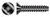 #8 X 3/4" Self-Tapping Sheet Metal Screws, Type "B", Flat Phillips Drive, Steel, Black Oxide