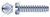#6 X 3/8" Self-Tapping Sheet Metal Screws, Type "B", Hex Indented Slotted, Steel, Zinc Plated and Baked