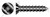 #10 X 5/8" Self-Tapping Sheet Metal Screws, Type "A", Flat Undercut Phillips Drive, Steel, Black Oxide