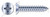 #12 X 3/4" Self-Tapping Sheet Metal Screws, Type "AB", Flat Undercut Phillips Drive, Steel, Zinc Plated and Baked