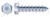 #12 X 3/4" Self-Tapping Sheet Metal Screws, Type "A", Indented Hex Head, Steel, Zinc Plated and Baked