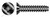 #6 X 1/4" Self-Tapping Sheet Metal Screws, Type "B", Flat Undercut Phillips Drive, Steel, Black Oxide