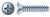 #6 X 1/2" Self-Tapping Sheet Metal Screws, Type "B", Oval Phillips Drive, Steel, Zinc Plated