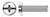 #10-32 X 1/2" Machine Screws, Pan Head Phillips/Slot Combo Drive, Full Thread, Stainless Steel