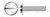 #4-40 X 1" Machine Screws, Truss Slot Drive, Full Thread, Stainless Steel
