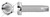 #10-32 X 3/8" Thread Cutting Screws, Type "23", Hex Indented Slotted, Stainless Steel