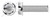 1/4"-20 X 1-1/4" Machine Screws, Hex Slotted Indented Washer Head, Full Thread, Stainless Steel