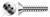 1/4"-10 X 3/4" Trilobe Thread Rolling Screws for Plastics, Flat Phillips Drive, 48-2 Double-Lead Thread, 18-8 Stainless Steel, Passivated and Waxed