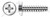 #6-19 X 3/4" Trilobe Thread Rolling Screws for Plastics, Pan Phillips Drive, 48-2 Double-Lead Thread, 410 Stainless Steel, Passivated and Waxed