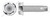 1/4"-20 X 1/2" Thread Cutting Screws, Type "23", Hex Indented Washer Head, Stainless Steel