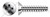 #6-19 X 3/8" Trilobe Thread Rolling Screws for Plastics, Flat Undercut Phillips Drive, 48-2 Double-Lead Thread, 18-8 Stainless Steel, Passivated and Waxed
