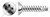 #10 X 1/2" Thread Cutting Screws, Type "25", Flat Undercut Phillips Drive, Stainless Steel