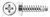 #10 X 1" Thread Cutting Screws, Type "25", Pan Phillips Drive, Stainless Steel