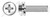 #6-32 X 5/8" Split Lock Washer SEMS Machine Screws, Pan Phillips Drive, Stainless Steel, Washer Material 410 Stainless Steel