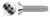 1/4"-20 X 3" Thread Cutting Screws, Type "F", Flat Phillips Drive, Stainless Steel