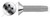 #10-32 X 2" Thread Cutting Screws, Type "F", Flat Phillips Drive, 410 Stainless Steel