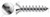 #14 X 3" Self-Tapping Sheet Metal Screws, Type "A", Flat Head Square Drive, Stainless Steel