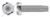 1/4"-20 X 1" Thread Cutting Screws, Type "F", Indented Hex Head, Stainless Steel