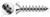 #6 X 2" Self-Tapping Sheet Metal Screws, Type "A", Flat Phillips Drive, Stainless Steel