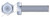 1/4"-20 X 1/2" Machine Screws, Indented Hex Head, Full Thread, Steel, Zinc Plated