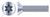 #10-32 X 7/16" Machine Screws, Flat Head 6Lobe Torx(r) Drive, Steel, Zinc Plated