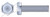 #4-40 X 1" Machine Screws, Indented Hex Head, Full Thread, Steel, Zinc Plated