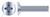 #2-56 X 3/8" Machine Screws, Flat Undercut Phillips Drive, 100 Degree Countersink, Full Thread, Steel, Zinc Plated