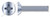 #12-24 X 3/8" Machine Screws, Flat Undercut Phillips Drive, 82 Degree Countersink, Full Thread, Steel, Zinc Plated
