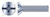 #8-32 X 3/8" Machine Screws, Flat Phillips/Slot Combo Drive, 82 Degree Countersink, Full Thread, Steel, Zinc Plated