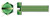 #8-32 X 3/8" Machine Screws, Grounding Screws, Hex Indented Slotted, Serrated, Full Thread, Steel, Green Zinc