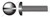 #10-24 X 5/8" Machine Screws, Pan Slot Drive, Full Thread, Steel, Black Zinc