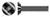 #12-24 X 3/4" Machine Screws, Flat Undercut Phillips Drive, 82 Degree Countersink, Full Thread, Steel, Black Oxide