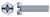 #6-32 X 1/2" Machine Screws, Hex Indented Phillips/Slot Combo Drive, Full Thread, Steel, Zinc Plated
