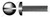 #10-32 X 3/4" Machine Screws, Pan Slot Drive, Full Thread, Steel, Black Oxide
