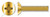 #4-40 X 3/16" Machine Screws, Flat Undercut Phillips Drive, 82 Degree Countersink, Full Thread, Steel, Yellow Zinc