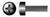 #10-32 X 1/4" Machine Screws, Fillister Phillips Drive, Full Thread, Steel, Black Oxide
