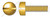 #10-32 X 1" Machine Screws, Fillister Slot Drive, Full Thread, Steel, Yellow Zinc