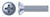 1/4"-28 X 1-1/4" Machine Screws, Oval Phillips Drive, 82 Degree Countersink, Full Thread, Steel, Zinc Plated