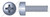 #10-32 X 3/4" Machine Screws, Fillister Phillips Drive, Full Thread, Steel, Zinc Plated