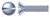 #6-32 X 3/8" Machine Screws, Oval Slot Drive, 82 Degree Countersink, Full Thread, Steel, Zinc Plated