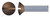 #6-32 X 1/2" Machine Screws, Oval Slot Drive, 82 Degree Countersink, Full Thread, Steel, Zinc Plated, Head Painted Brown